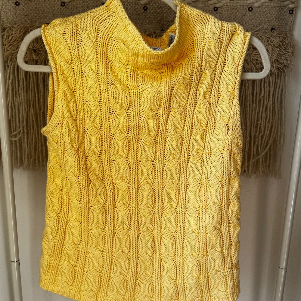 Vintage Yellow Sweater Vest